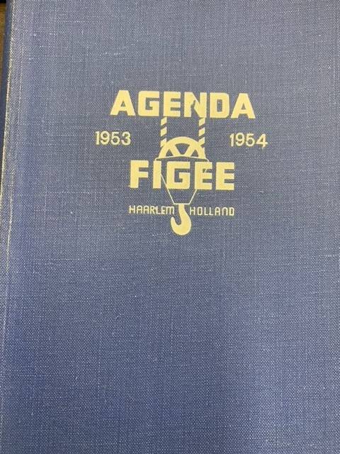Agenda 1953-1954 N.V. Haarlemsche Machinefabriek voorheen Gebr. Figee Haarlem