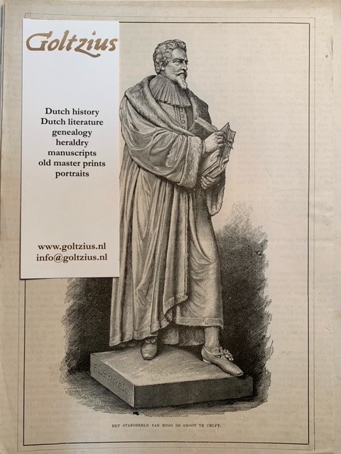 Hugo de Groot, statue of Hugo de Groot by F.L. Stracke in Delft.