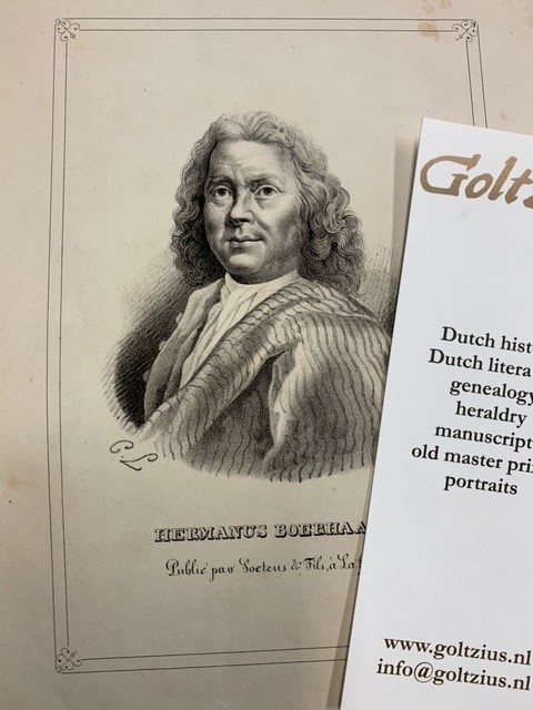 SCHMITNER, F.L., Portrait of Herman Boerhaave.