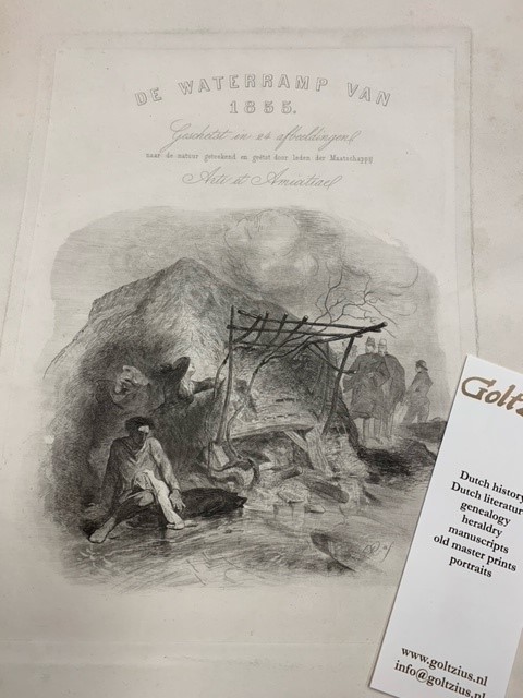 De waterramp van 1855. Geschetst in 24 afbeeldingen naar de natuur geteekend en geetst door leden der Maatschappij Arti et Amicitiae.