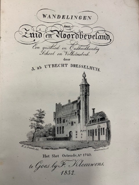 Dresselhuis, J. ab Utrecht Wandelingen door Zuid- en Noordbeveland. Een geschied- en oudheidkundig school en volksleesboek. Eerste stukje en tweede stukje (van 3).