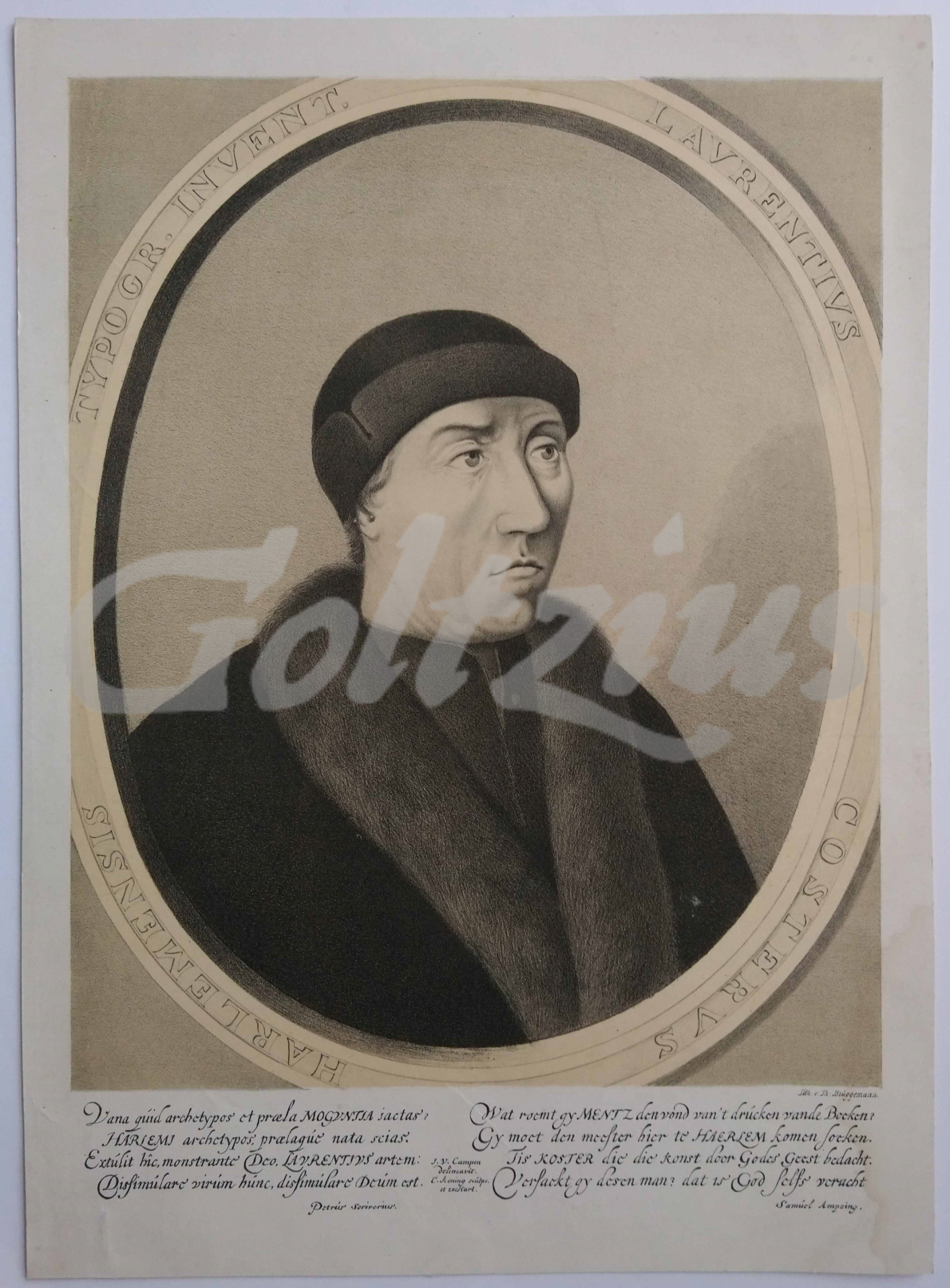 BRÜGGEMANN, THEODOR, Portrait of Laurens Janszoon Coster