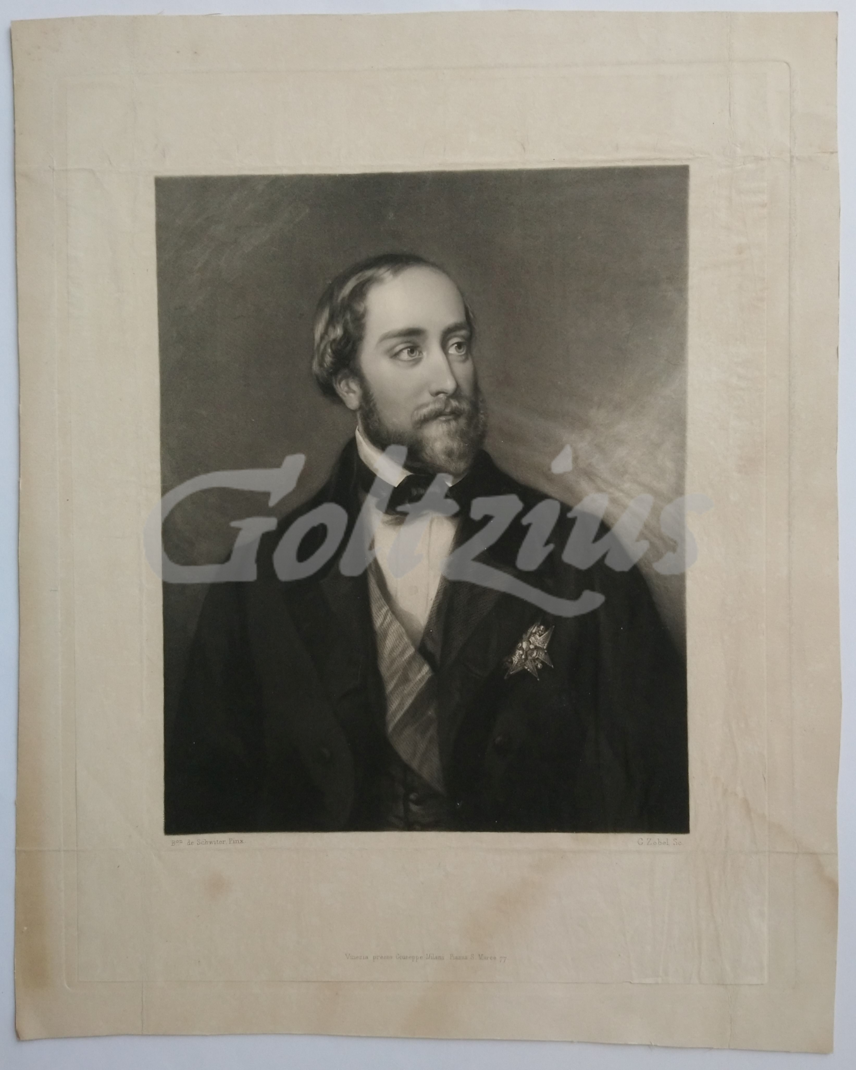 ZOBEL, GEORGE, Portrait of Giuseppe Mazzini