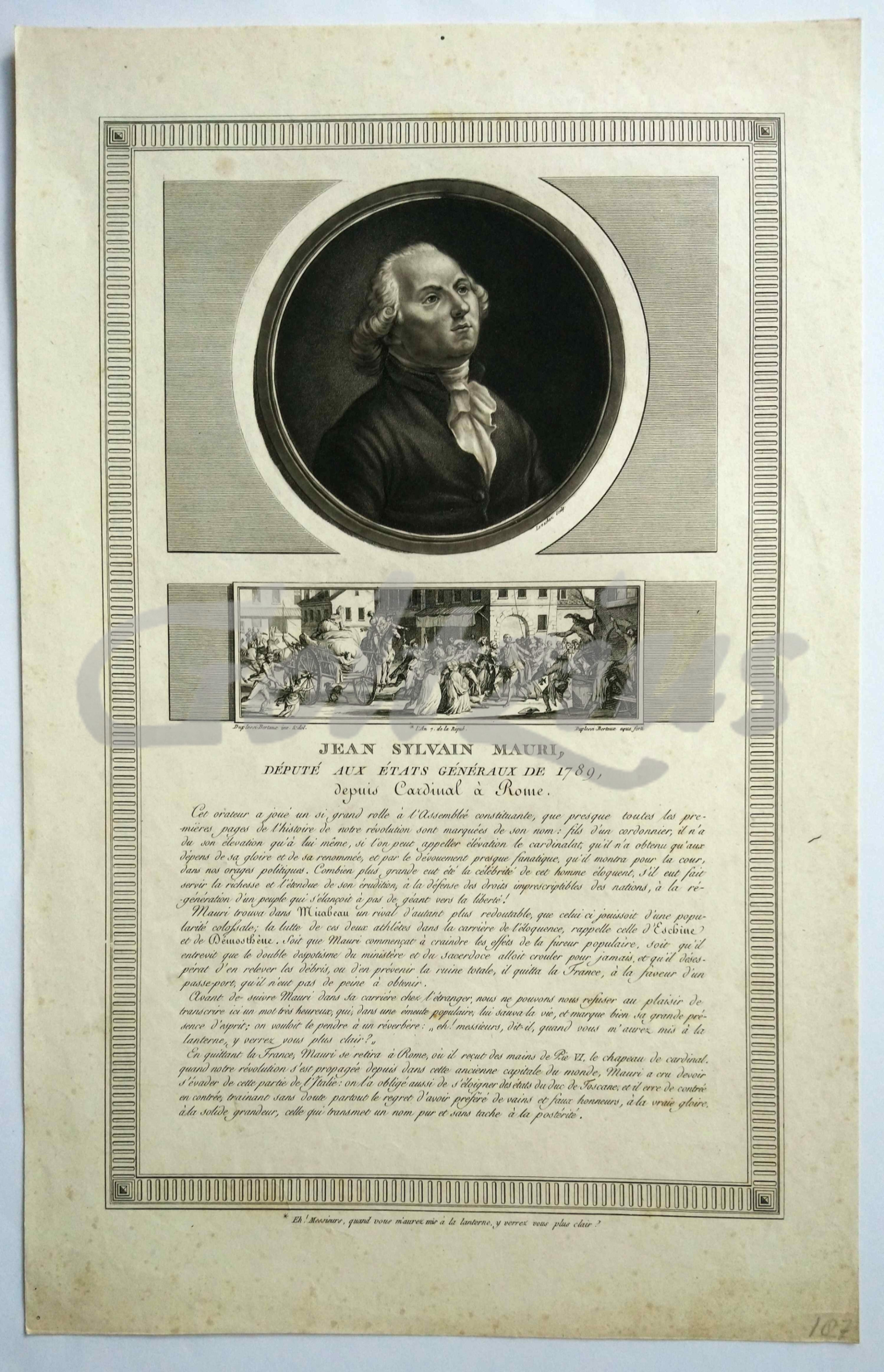 LEVACHEZ, CHARLES, Jean Sylvain Mauri, député aux états généraux de 1789