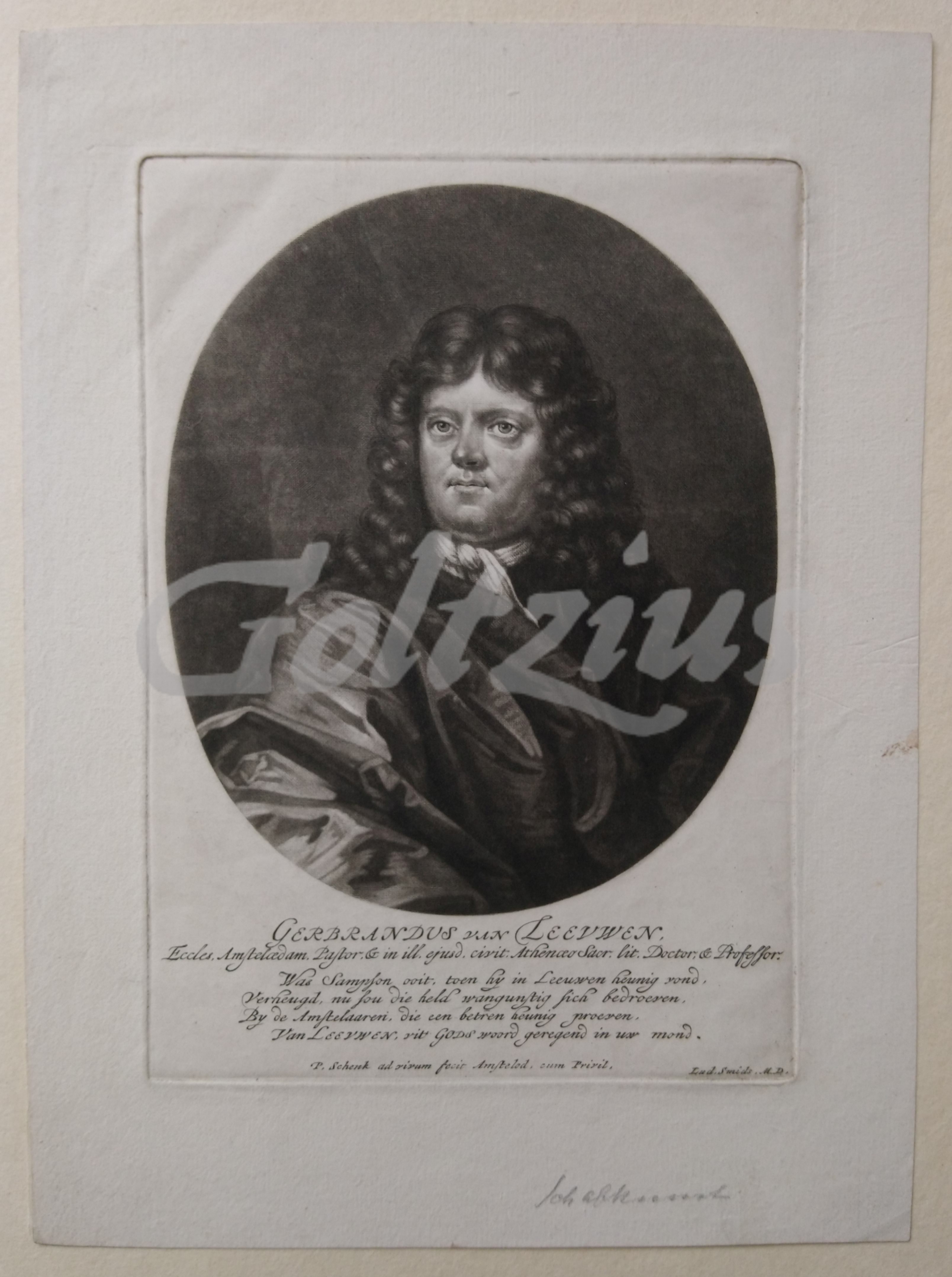 SCHENCK, PIETER (1660-1713), Portrait of Gerbrand van Leeuwen