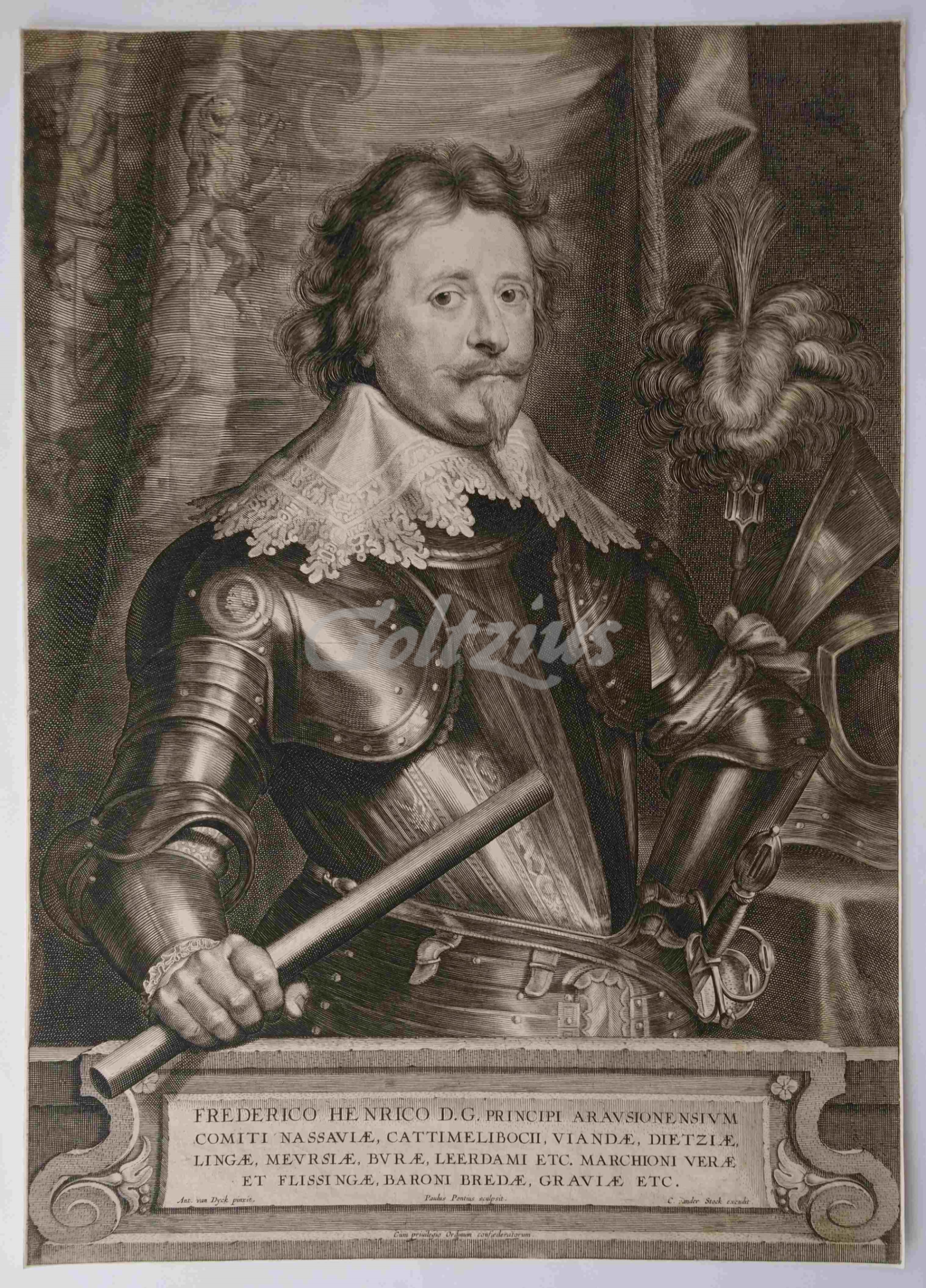PONTIUS, PAULUS, Portrait of Frederick Henry, Prince of Orange