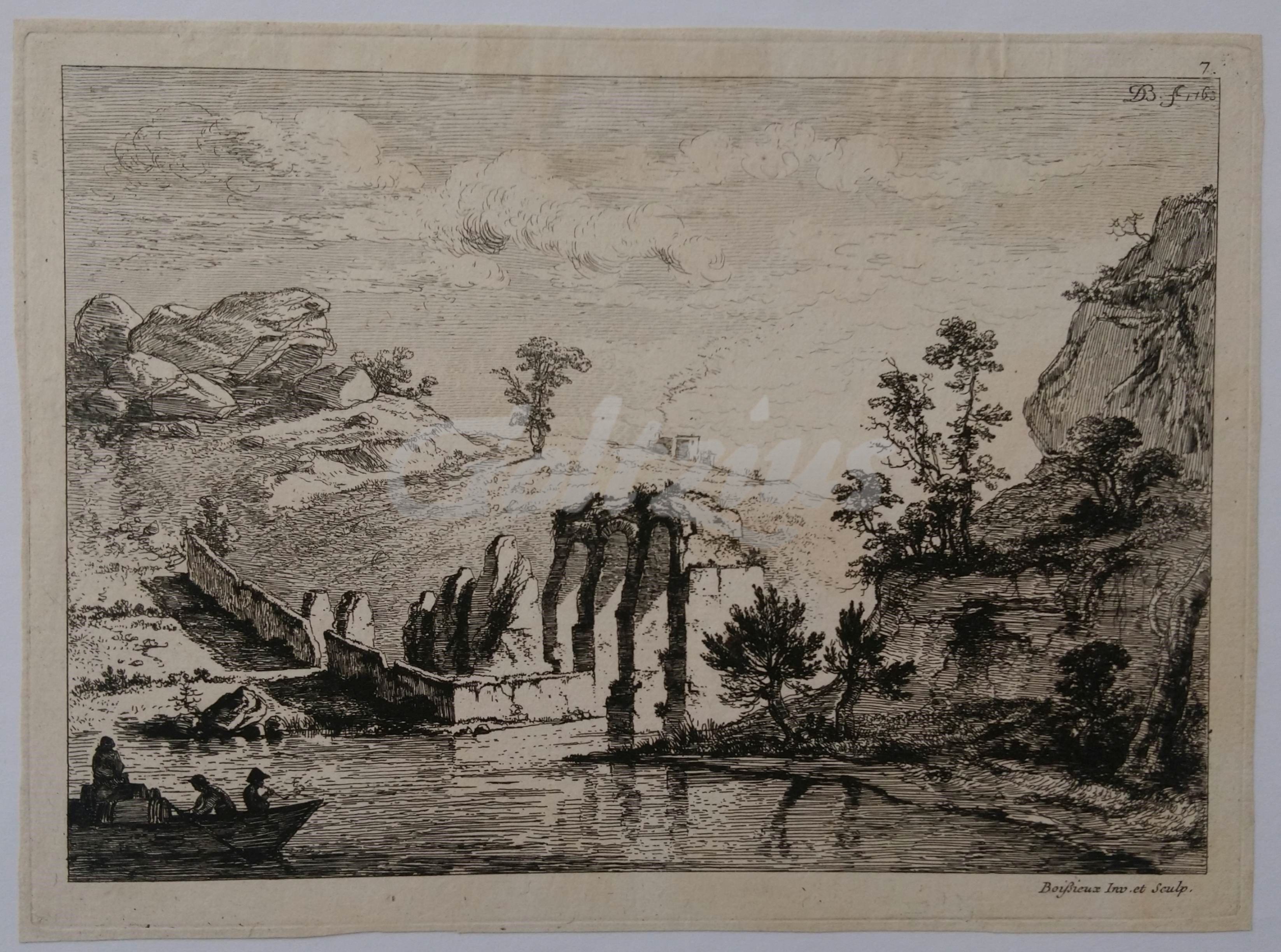 BOISSIEU, JEAN JACQUES DE, River landscape with remains of an aquaduct