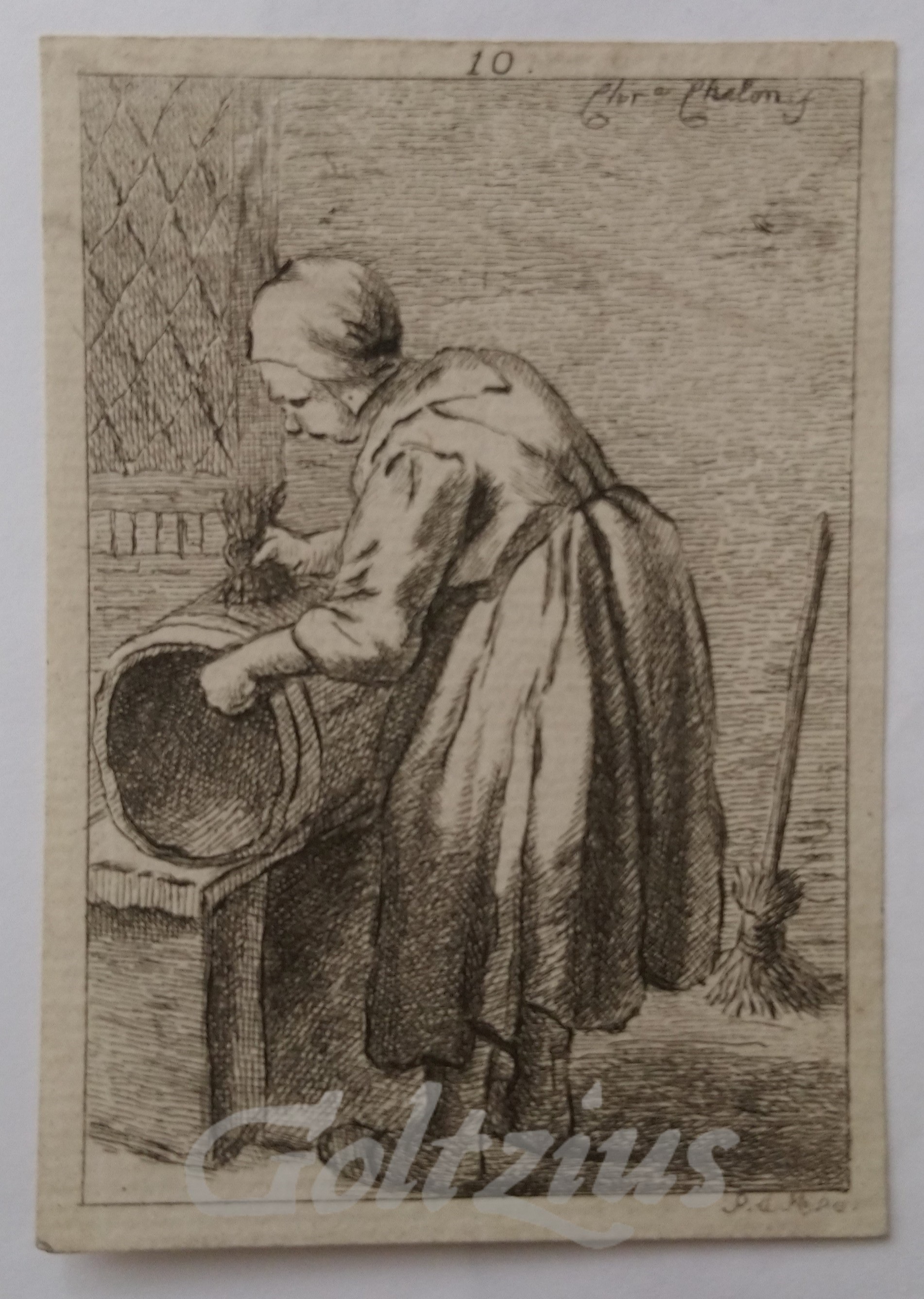 MARE, PIETER DE (1757-1796), Woman scouring a barrel