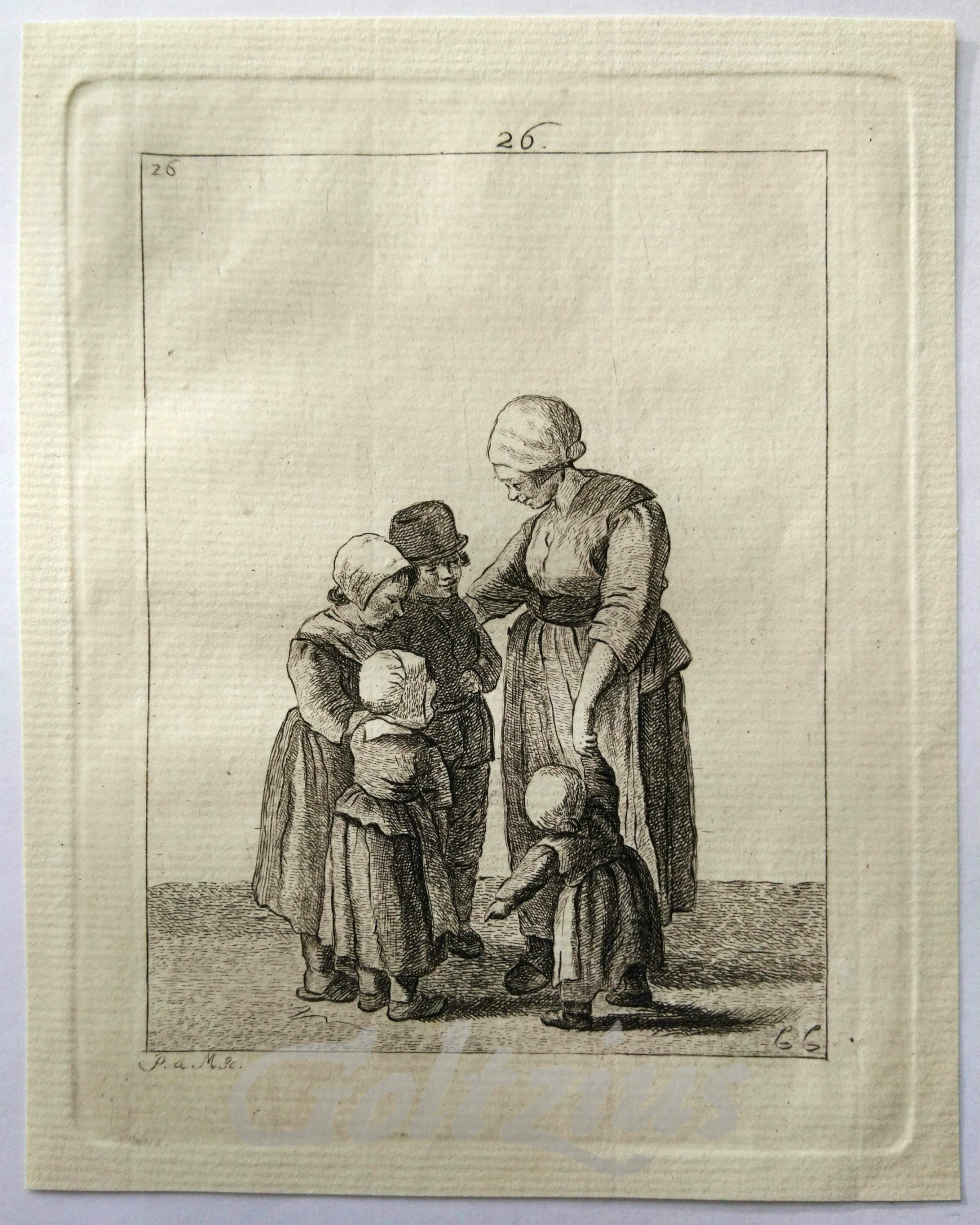 MARE, PIETER DE (1757-1796), Woman with four children