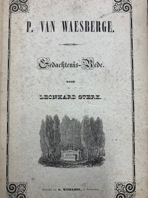 STERK, L., P. van Waesberge. Gedachtenis-Rede, door Leonard Sterk.
