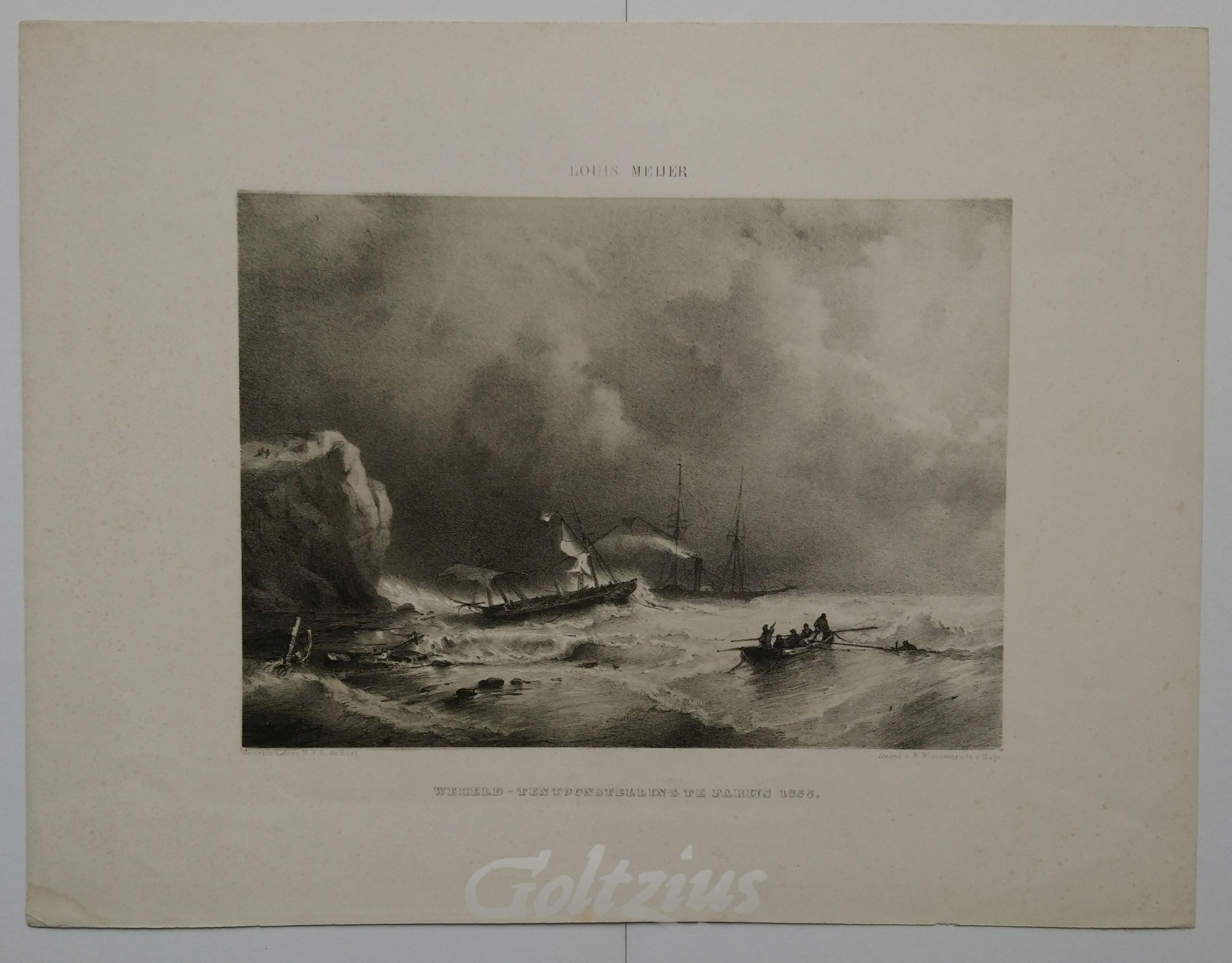 HAAS, MAURITS FREDERIK HENDRIK DE, Shipwreck on Stormy Sea