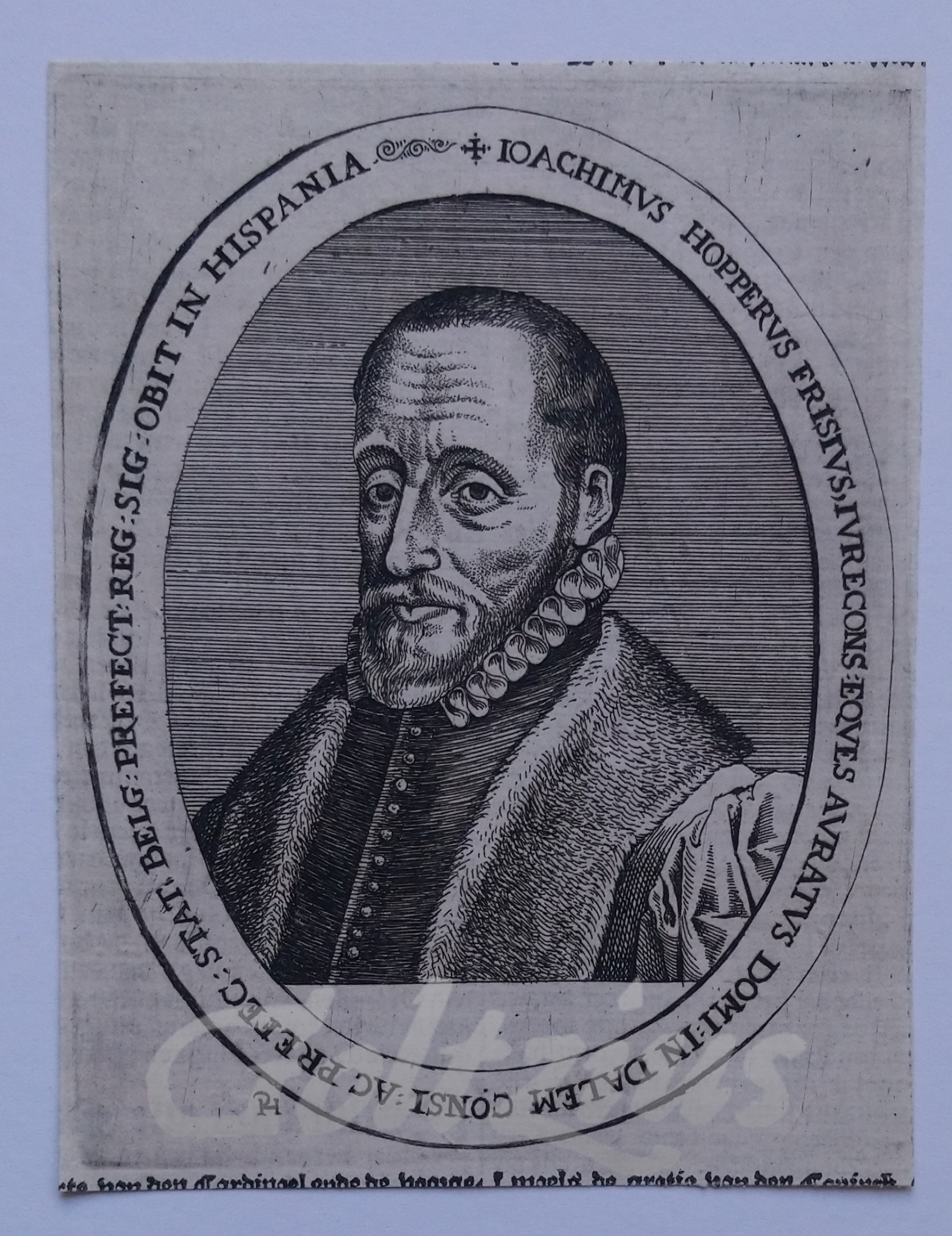 HARLINGEN, PIETER FEDDES VAN, Ioachimus Hopperus Frisius