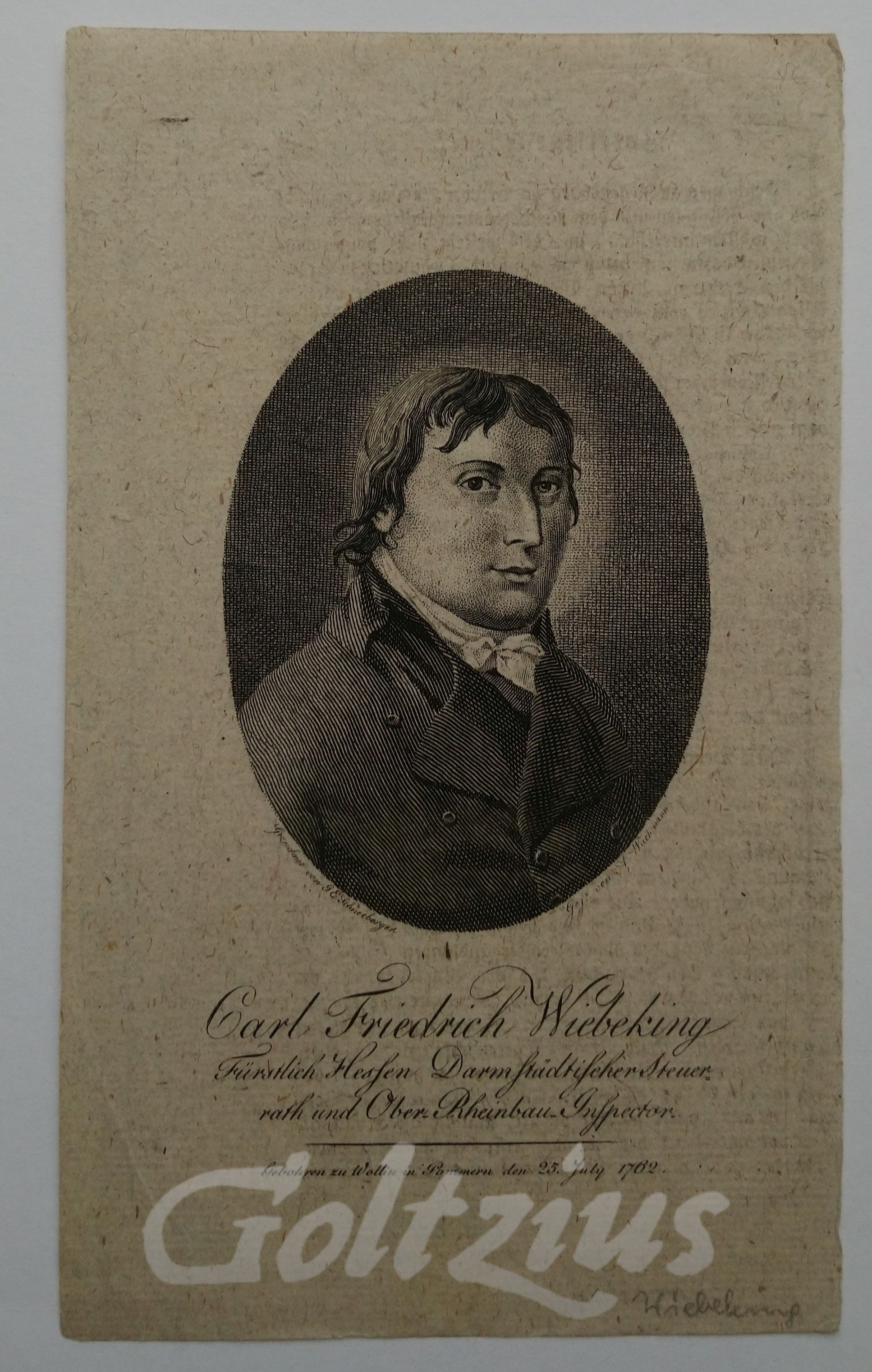 WACHSMANN, ANTON, Carl Friedrich Wiebeking