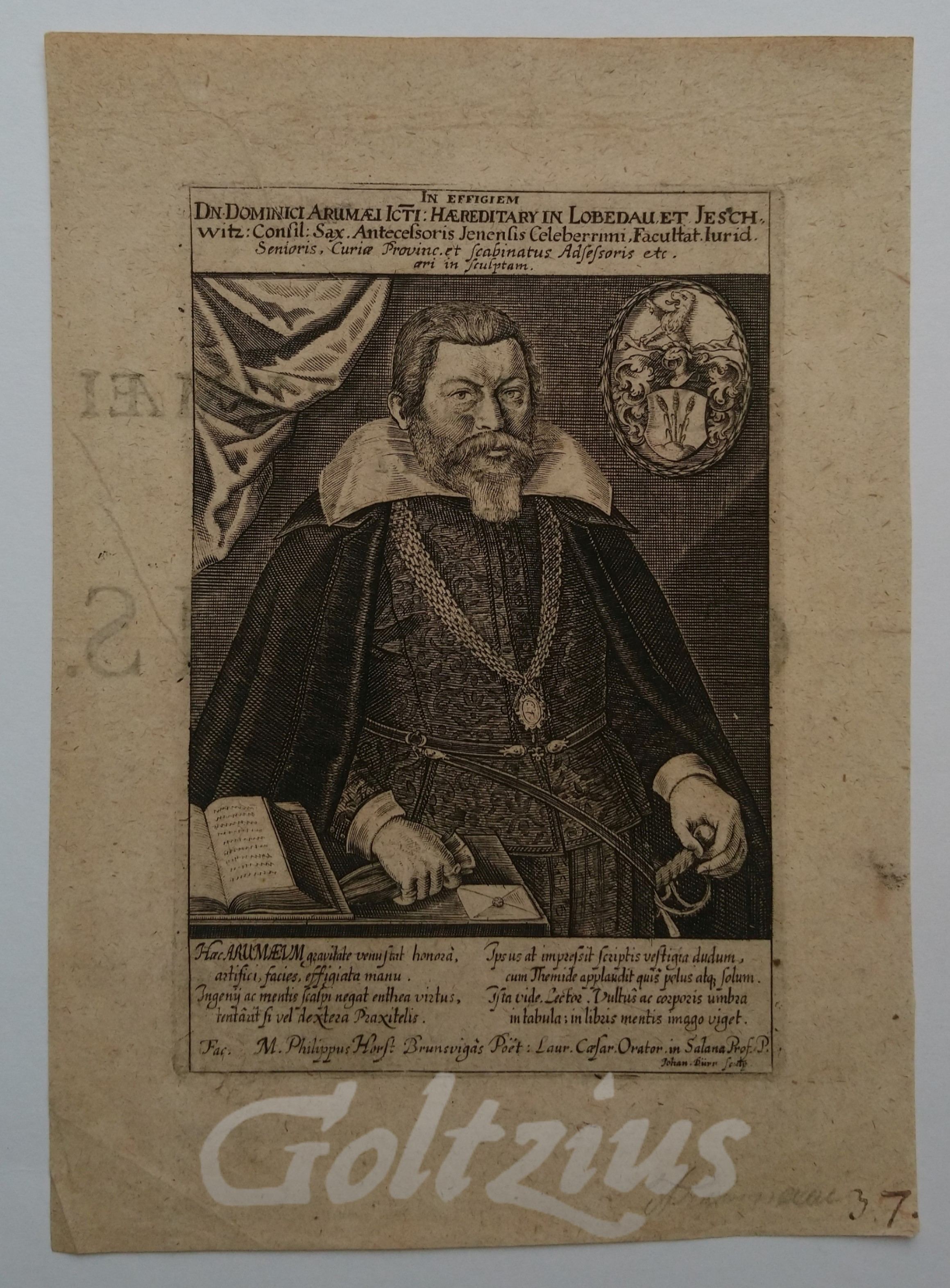 DÜRR, JOHANN, Portrait of Dominicus Arumaeus