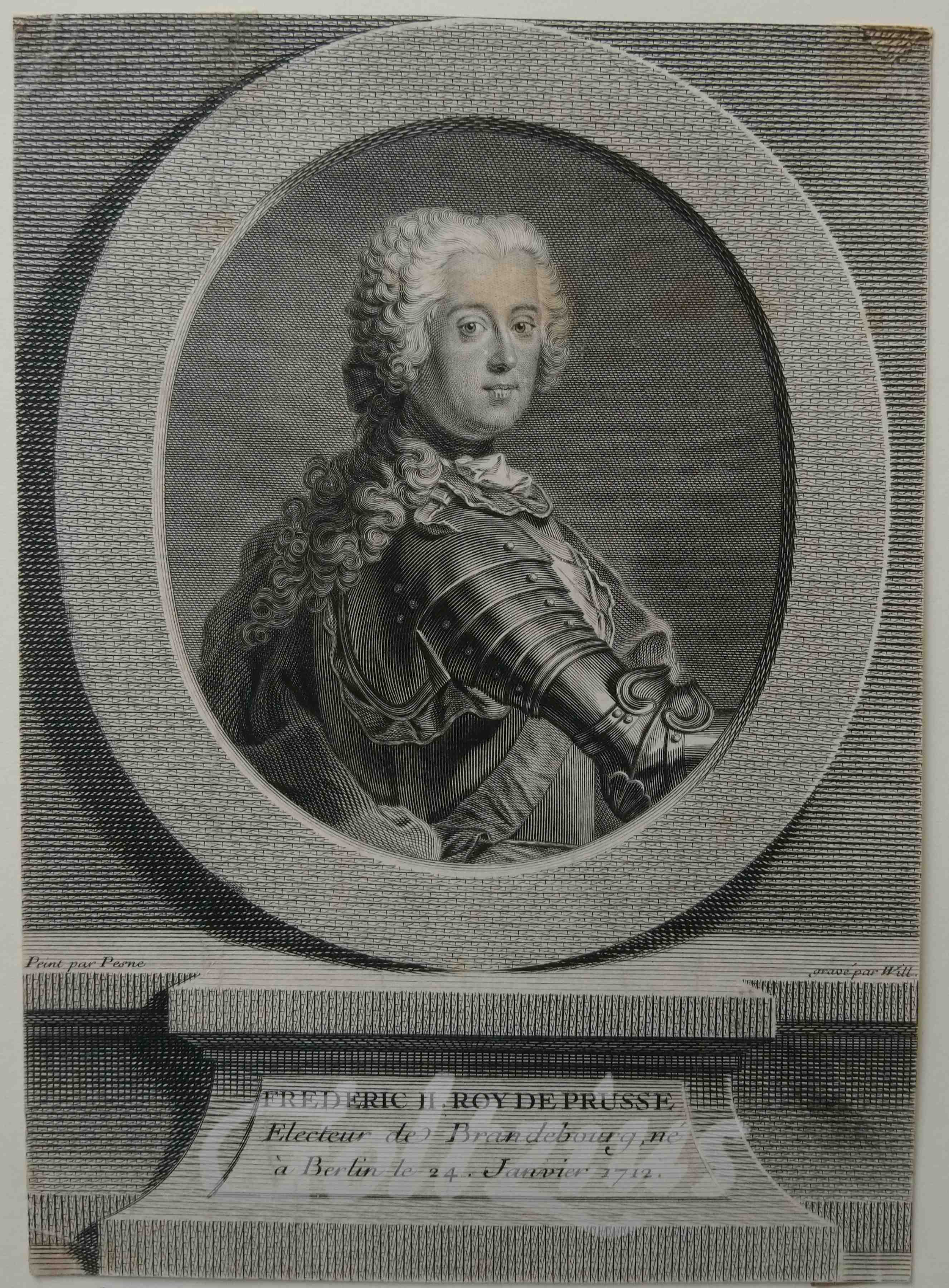 WILLE, JEAN GEORGES, Frederic II. Roy de Prusse