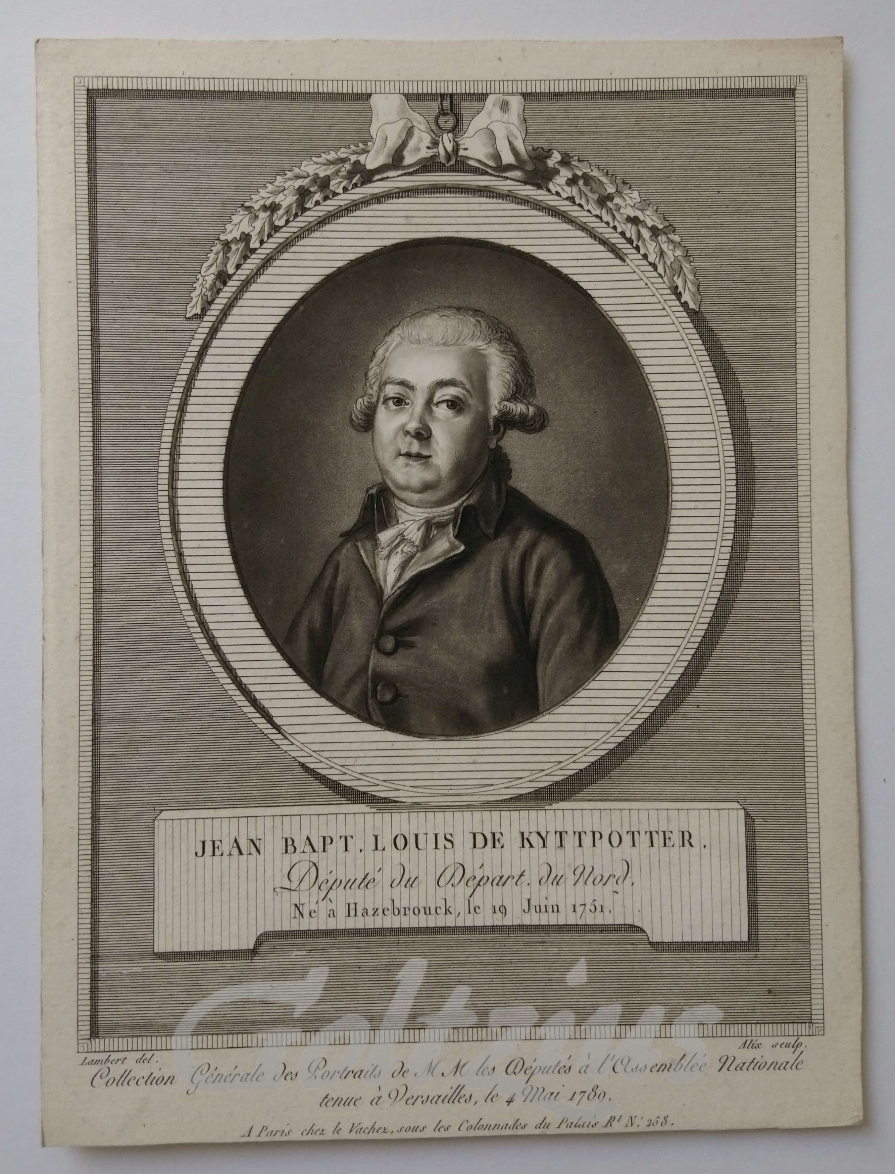 ALIX, PIERRE-MICHEL, Jean Bapt. Louis de Kyttpotter