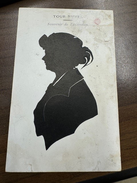 Portrait silhouette of Mme Brasseur, rue des Minieres Verviers (1922)