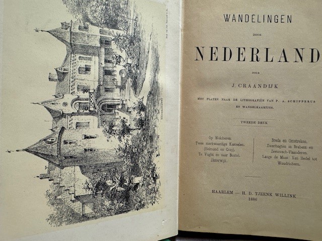 CRAANDIJK, J, Wandelingen door Nederland: Walcheren, Helmond, Croy, Vught, Boxtel, Oisterwijk, Breda, Brabant, Zeeuws-Vlaanderen, Hedel tot Woudrichem.