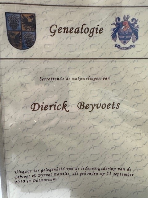 Genealogie betreffende de nakomelingen van Dierick Beyvoets.