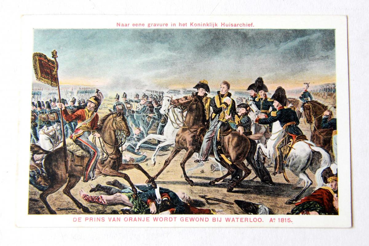 Postcard: Willem II and the Battle of Waterloo, 1815 (ansichtkaart)