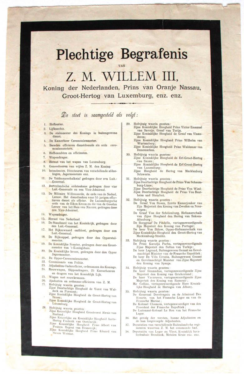 Funeral King Willem III.