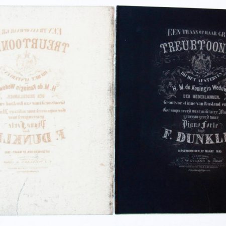 Music sheet: 'Treurtoonen' 1865.