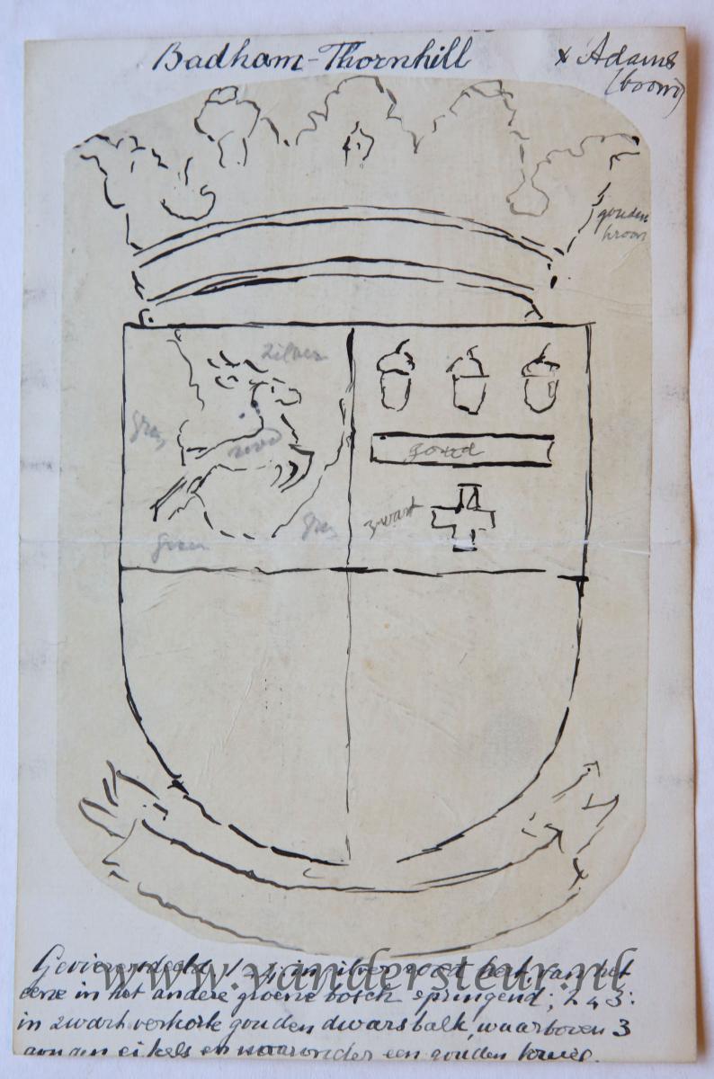Wapenkaart/Coat of Arms: Badham-Thornhill